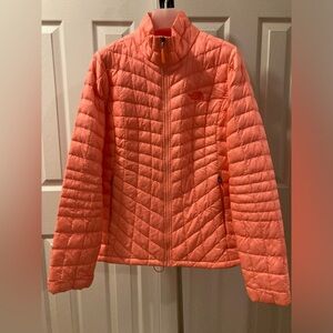 The North Face Women's Thermaball Orange Quilted Down Jacket
